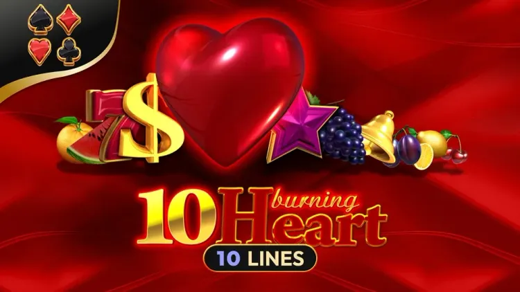 10 Burning Heart Jackpot Cards